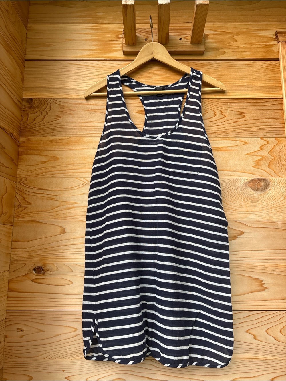 J.Crew 100% Cotton Nautical Stripe Racerback Tank Dress
Size Small - Picture 3 of 7